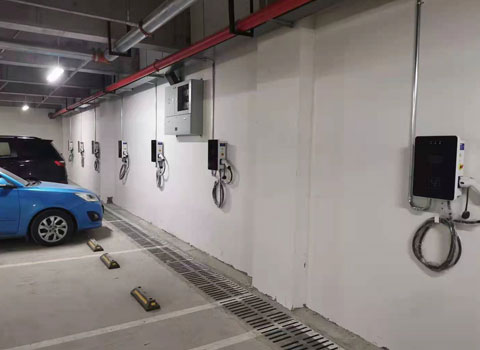 重庆7kw立柱壁挂式交流充电桩重庆万州区恒产项目案例